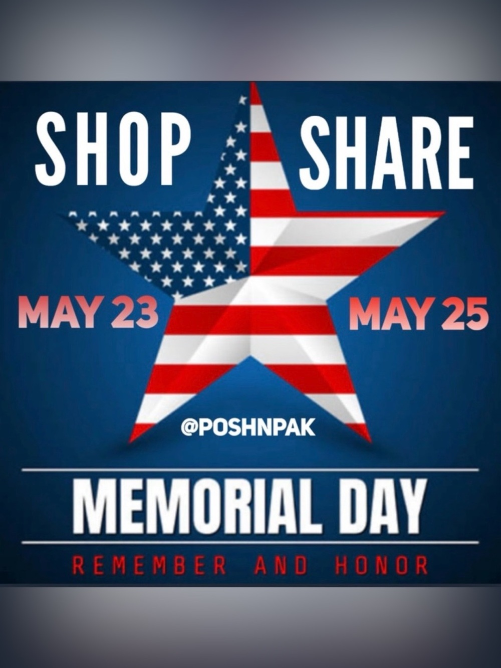 Memorial Day Shop n Share with @poshnpak - proud participant #2 @funshop99